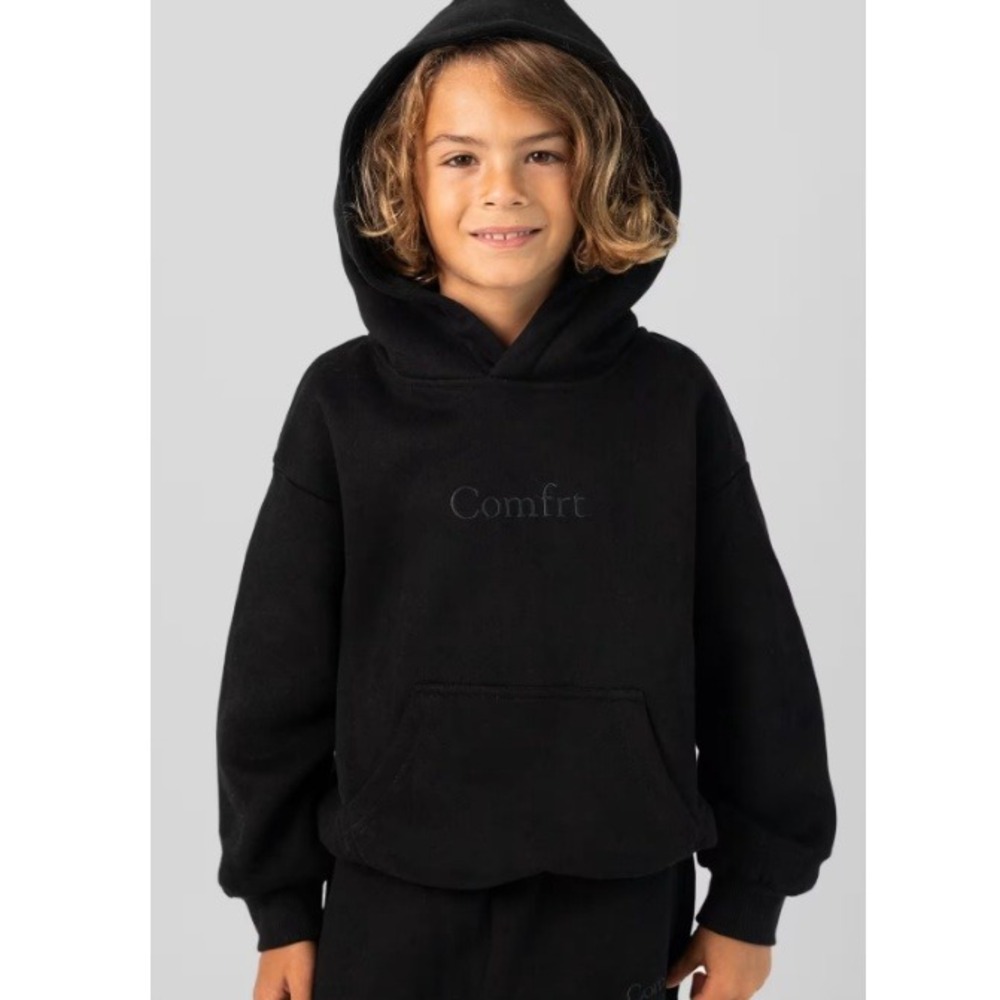 Comfrt Kids Onyx Black Long Sleeve Signature Hoodie Size XS NWT - Picture 5 of 11